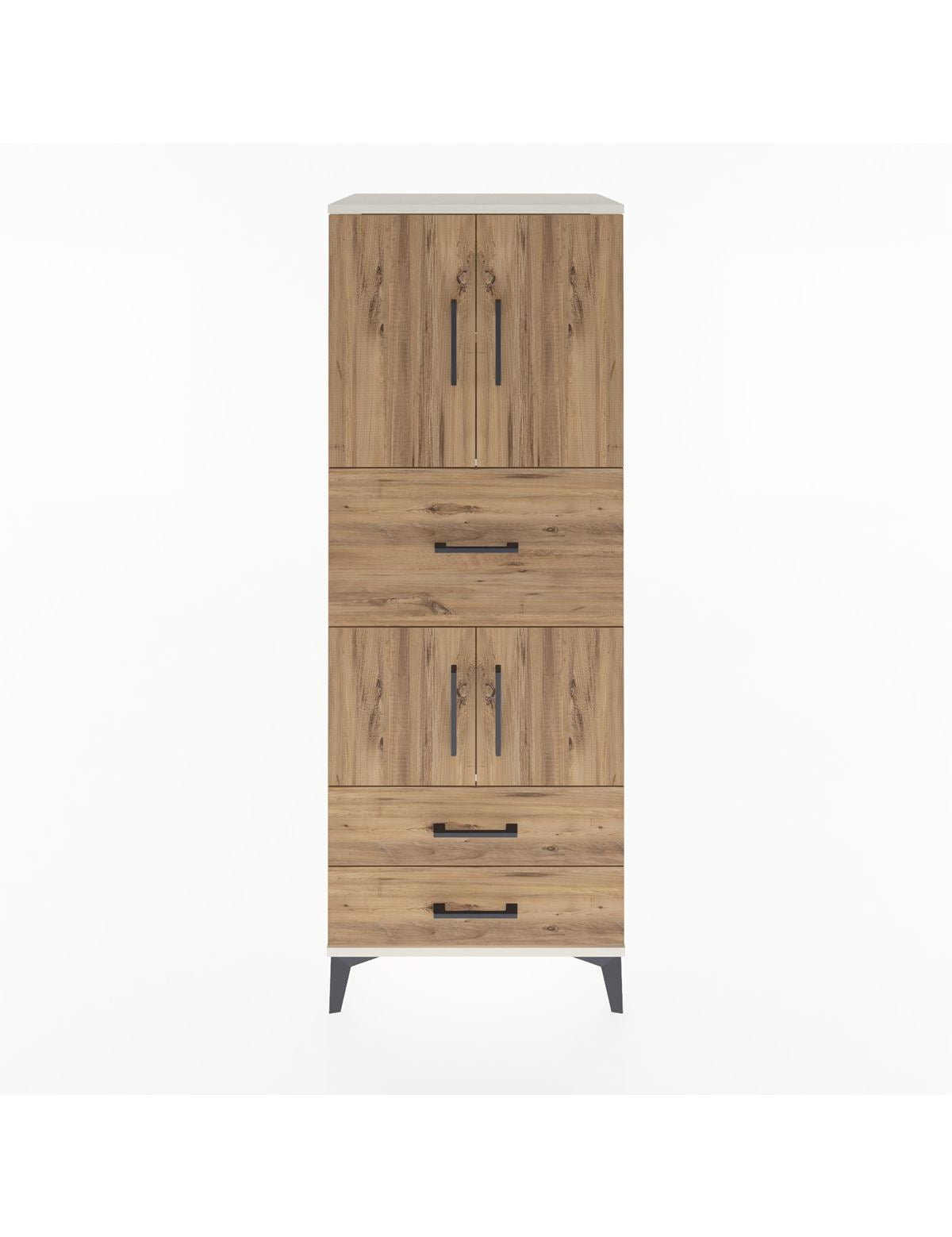 Hyperion Dolap 3 Raflı 3 Çekmeceli 4 Kapaklı 60x44x163 Aytaşı-Çam