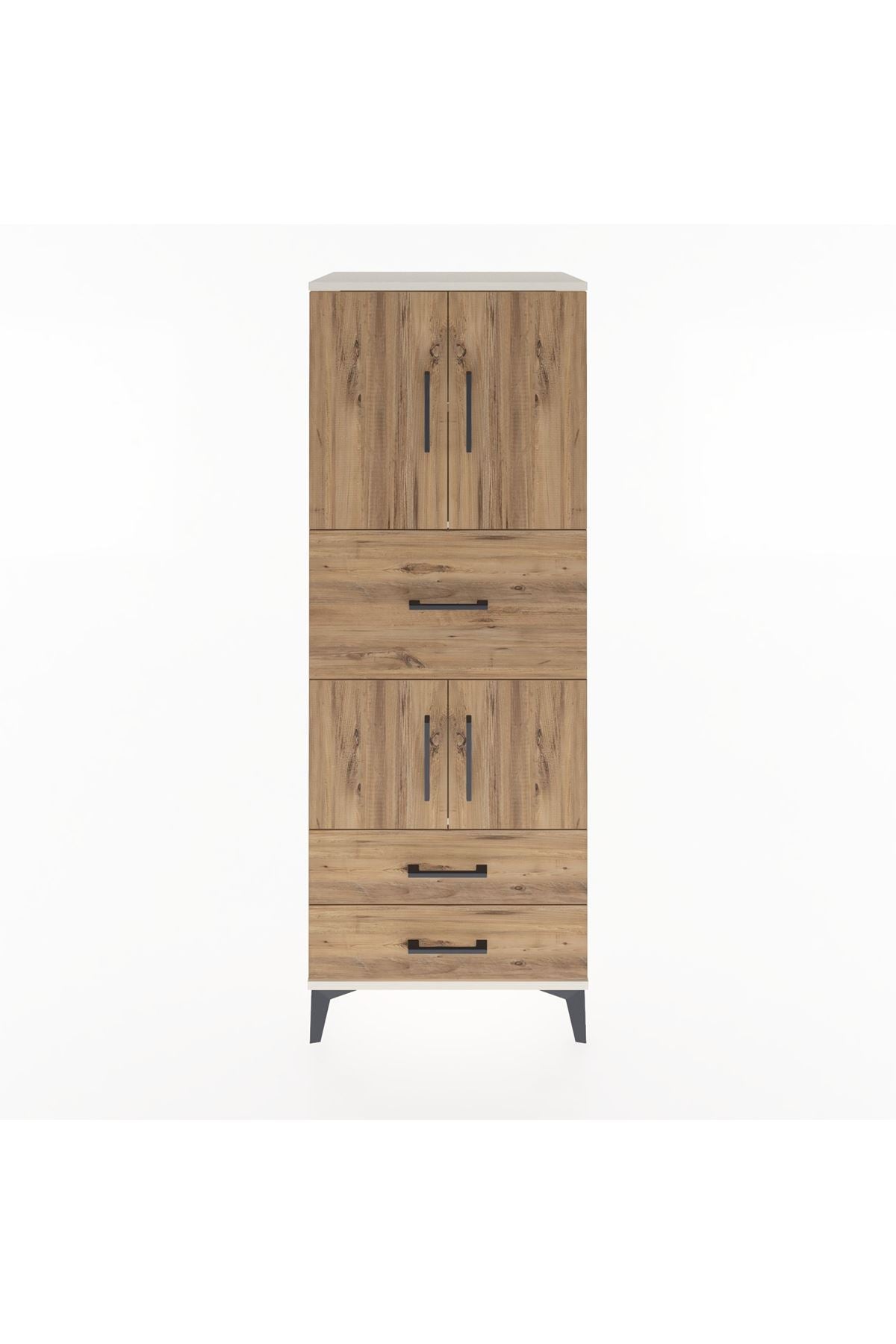 Hyperion Dolap 3 Raflı 3 Çekmeceli 4 Kapaklı 60x44x163 Aytaşı-Çam