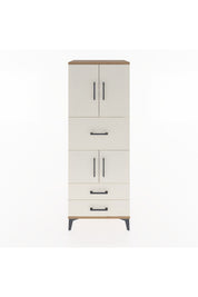 Hyperion Dolap 3 Raflı 3 Çekmeceli 4 Kapaklı 60x44x163 Çam-Aytaşı