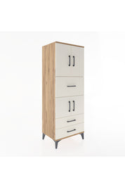 Hyperion Dolap 3 Raflı 3 Çekmeceli 4 Kapaklı 60x44x163 Çam-Aytaşı