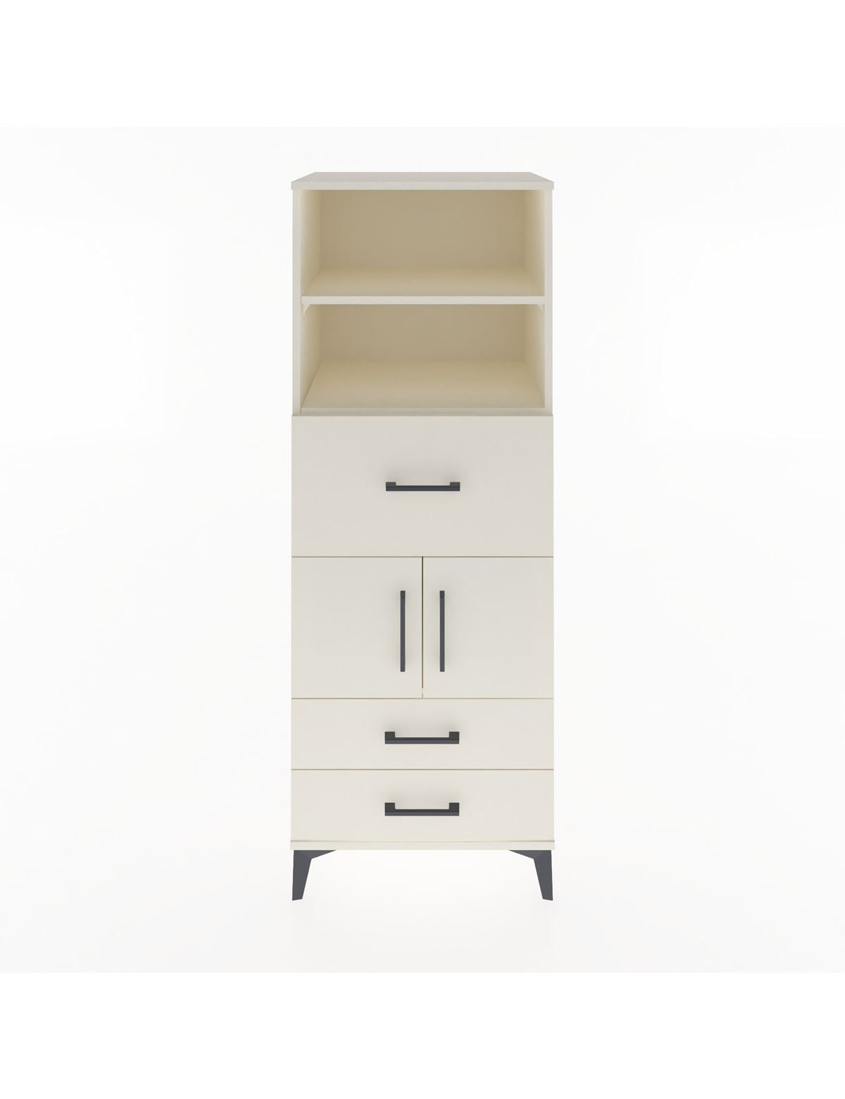 Hyperion Dolap 3 Raflı 3 Çekmeceli 2 Kapaklı 60x44x163 Aytaşı-Aytaşı