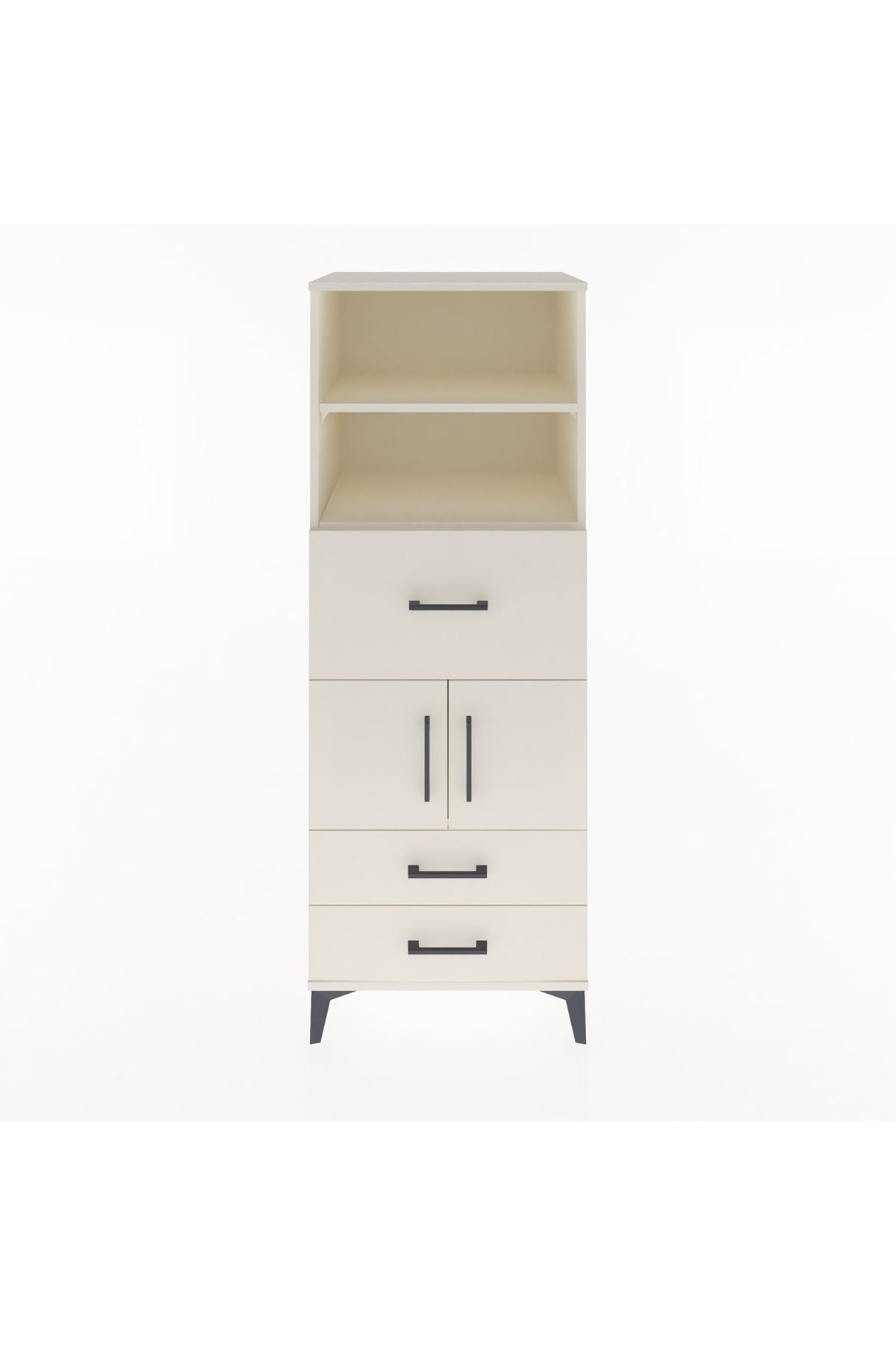 Hyperion Dolap 3 Raflı 3 Çekmeceli 2 Kapaklı 60x44x163 Aytaşı-Aytaşı