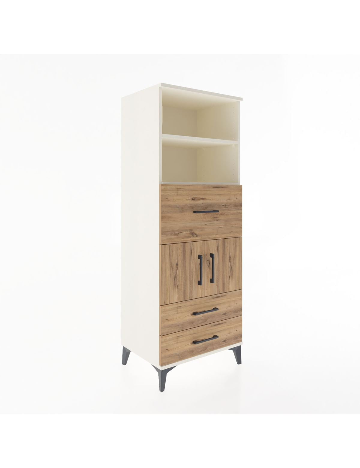 Hyperion Dolap 3 Raflı 3 Çekmeceli 2 Kapaklı 60x44x163 Aytaşı-Çam