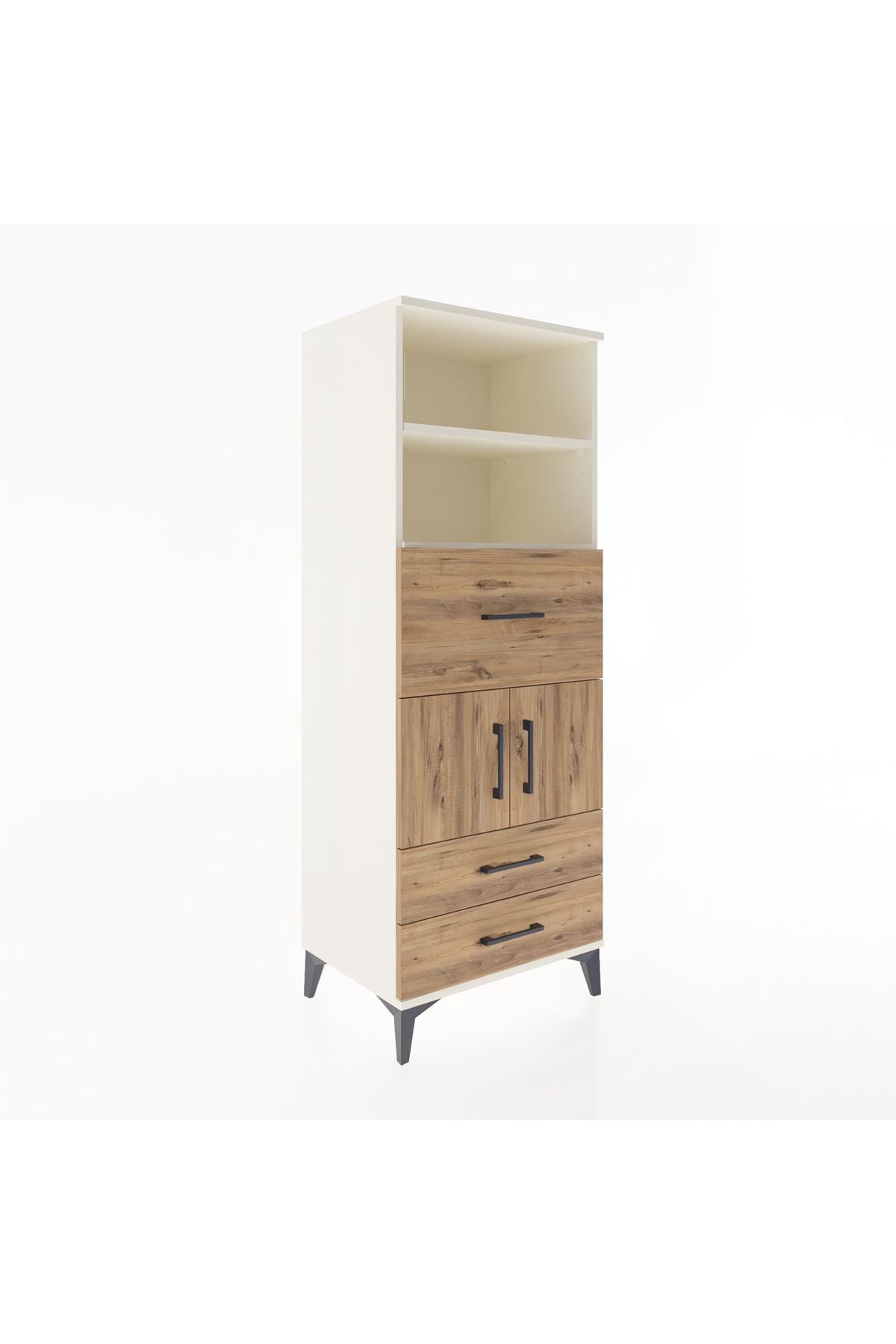 Hyperion Dolap 3 Raflı 3 Çekmeceli 2 Kapaklı 60x44x163 Aytaşı-Çam