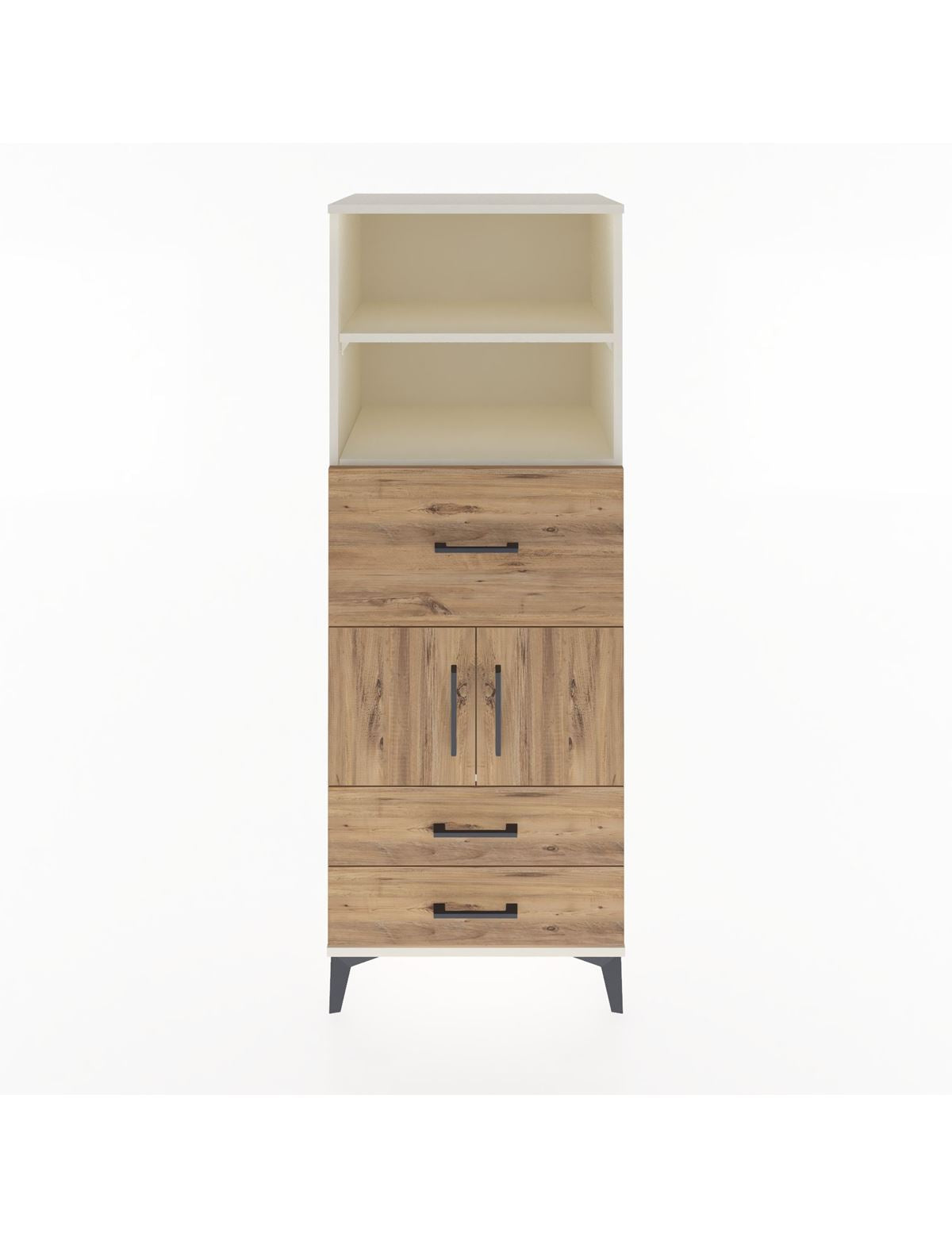 Hyperion Dolap 3 Raflı 3 Çekmeceli 2 Kapaklı 60x44x163 Aytaşı-Çam