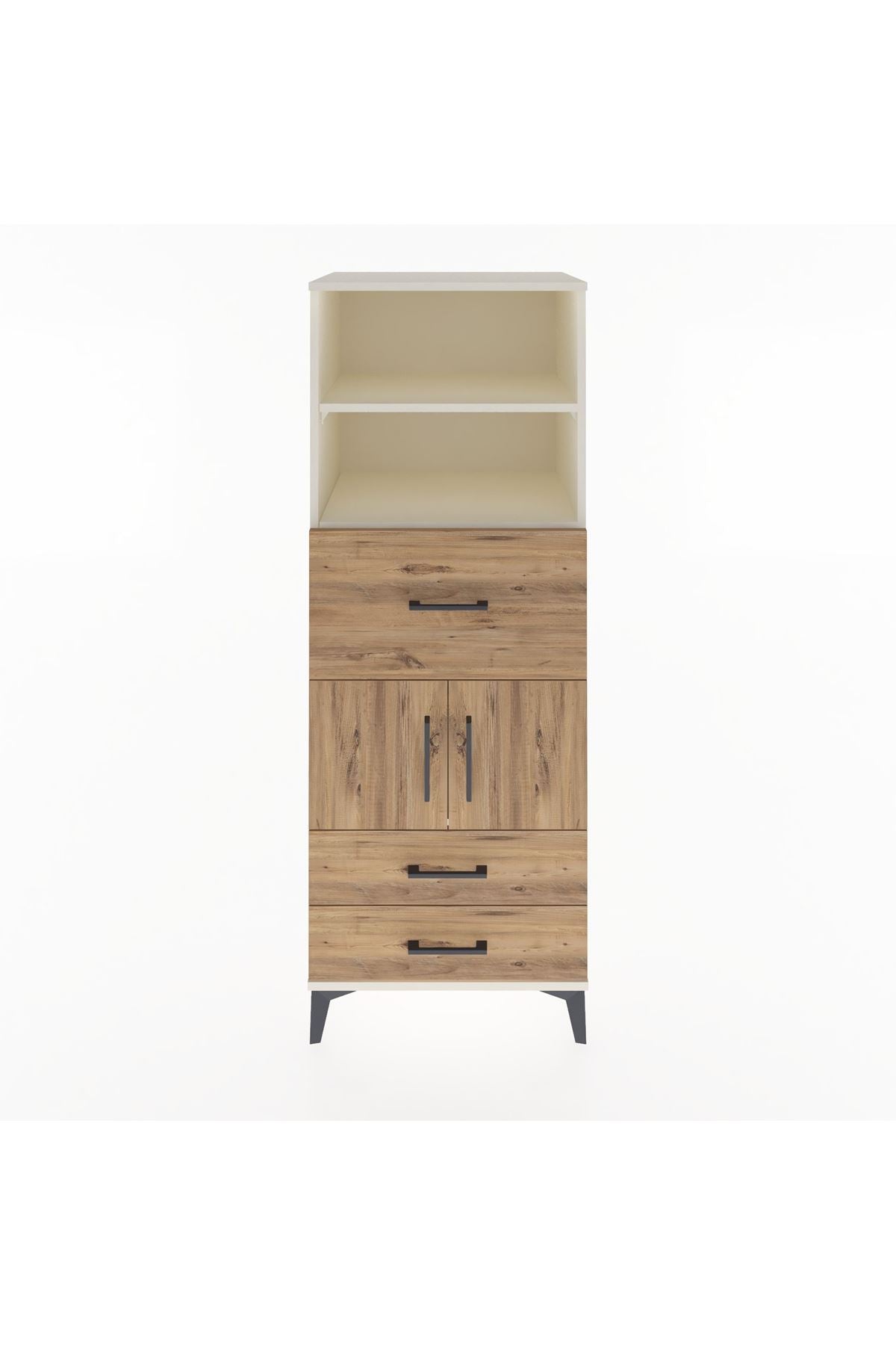 Hyperion Dolap 3 Raflı 3 Çekmeceli 2 Kapaklı 60x44x163 Aytaşı-Çam