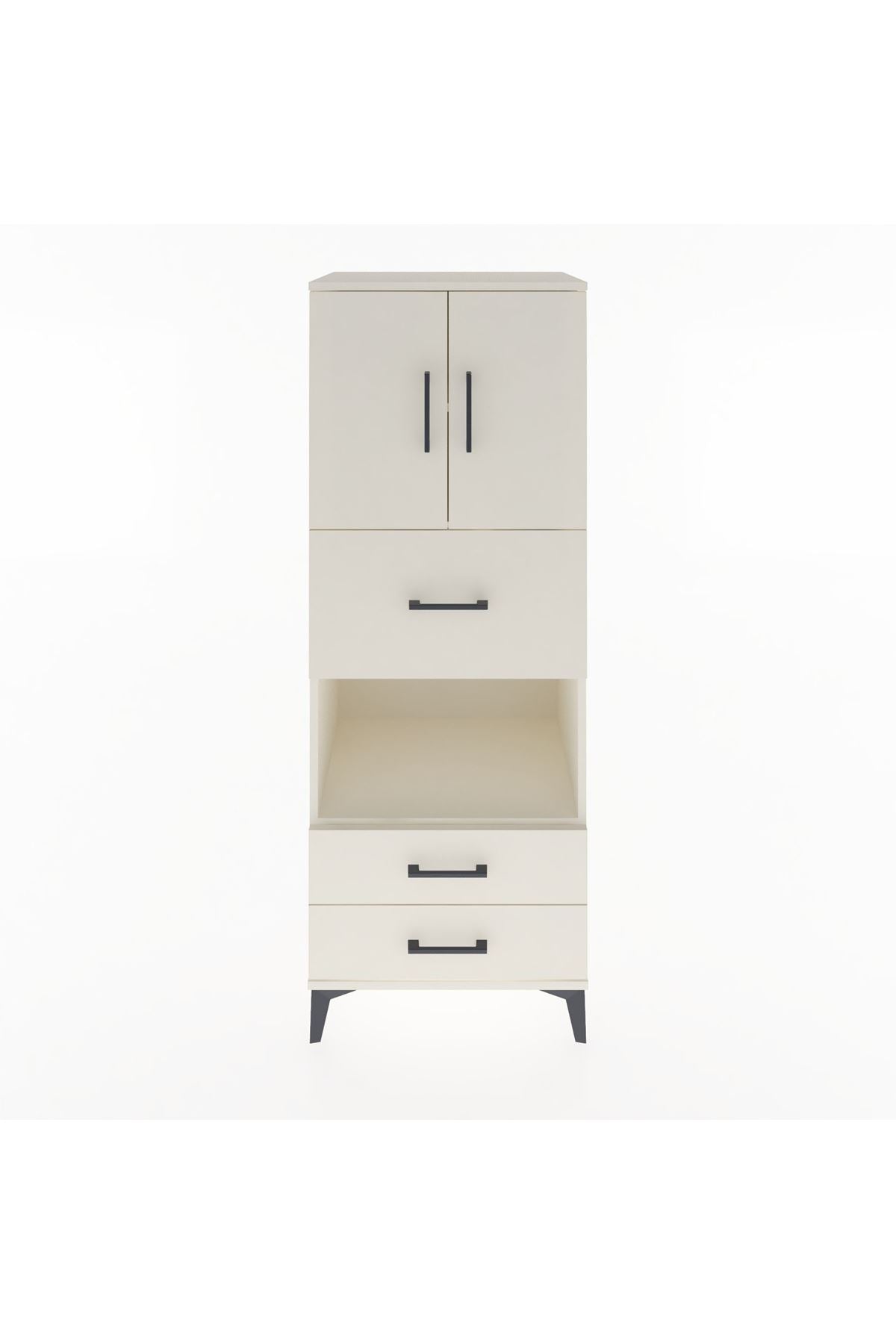 Hyperion Dolap 3 Raflı 3 Çekmeceli 2 Kapaklı 60x44x163 Aytaşı-Aytaşı