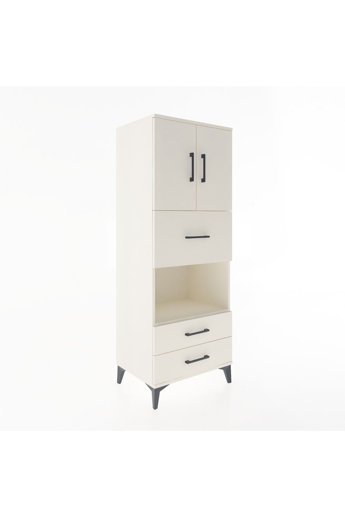 Hyperion Dolap 3 Raflı 3 Çekmeceli 2 Kapaklı 60x44x163 Aytaşı-Aytaşı