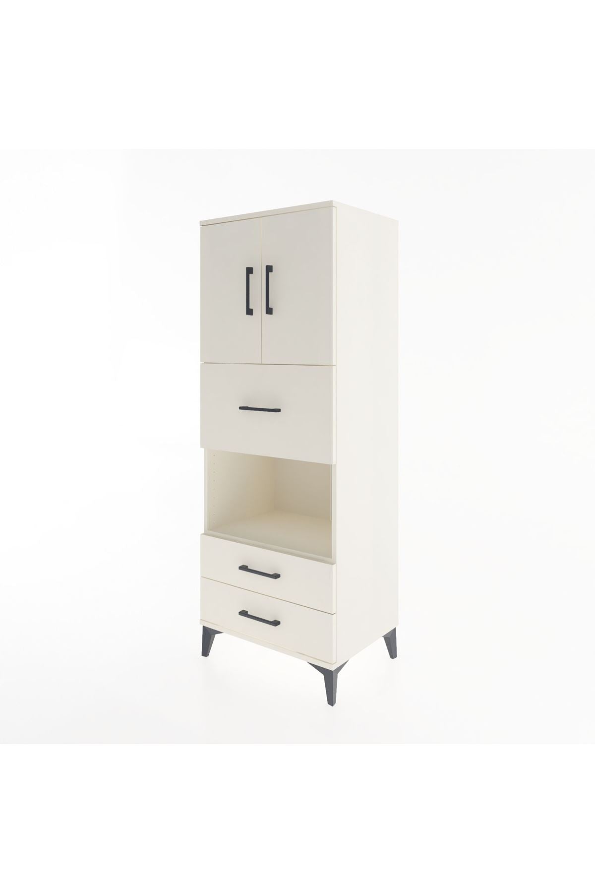 Hyperion Dolap 3 Raflı 3 Çekmeceli 2 Kapaklı 60x44x163 Aytaşı-Aytaşı