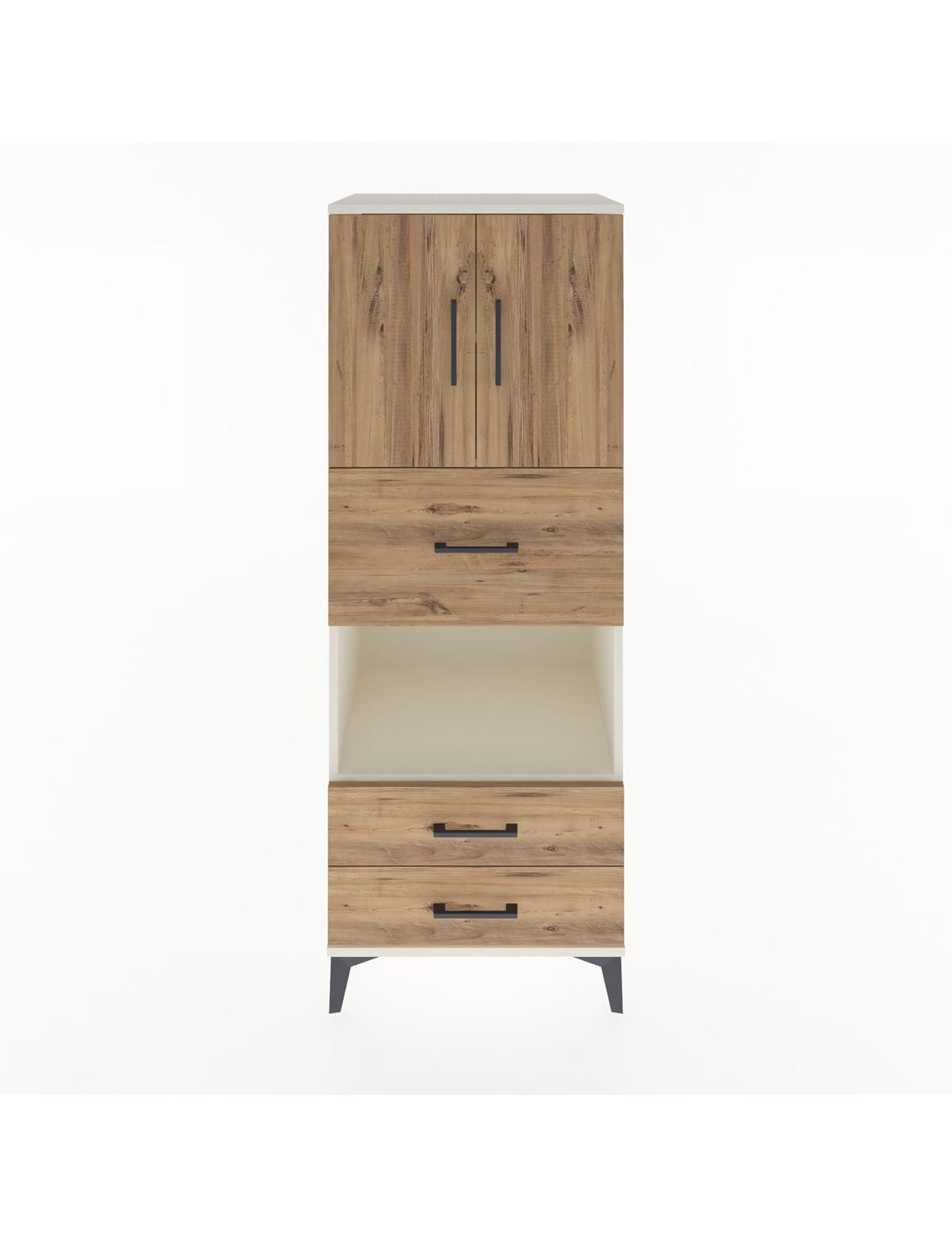 Hyperion Dolap 3 Raflı 3 Çekmeceli 2 Kapaklı 60x44x163 Aytaşı-Çam