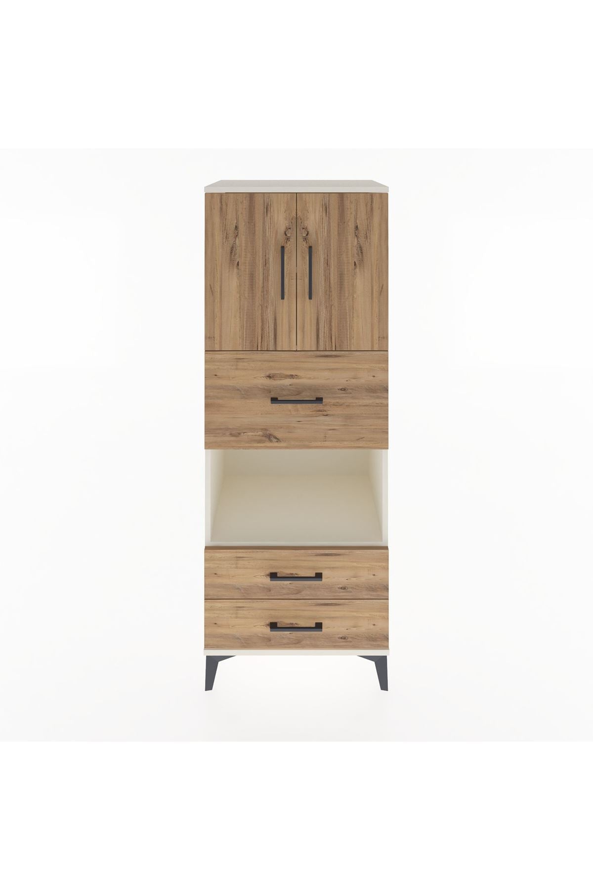 Hyperion Dolap 3 Raflı 3 Çekmeceli 2 Kapaklı 60x44x163 Aytaşı-Çam