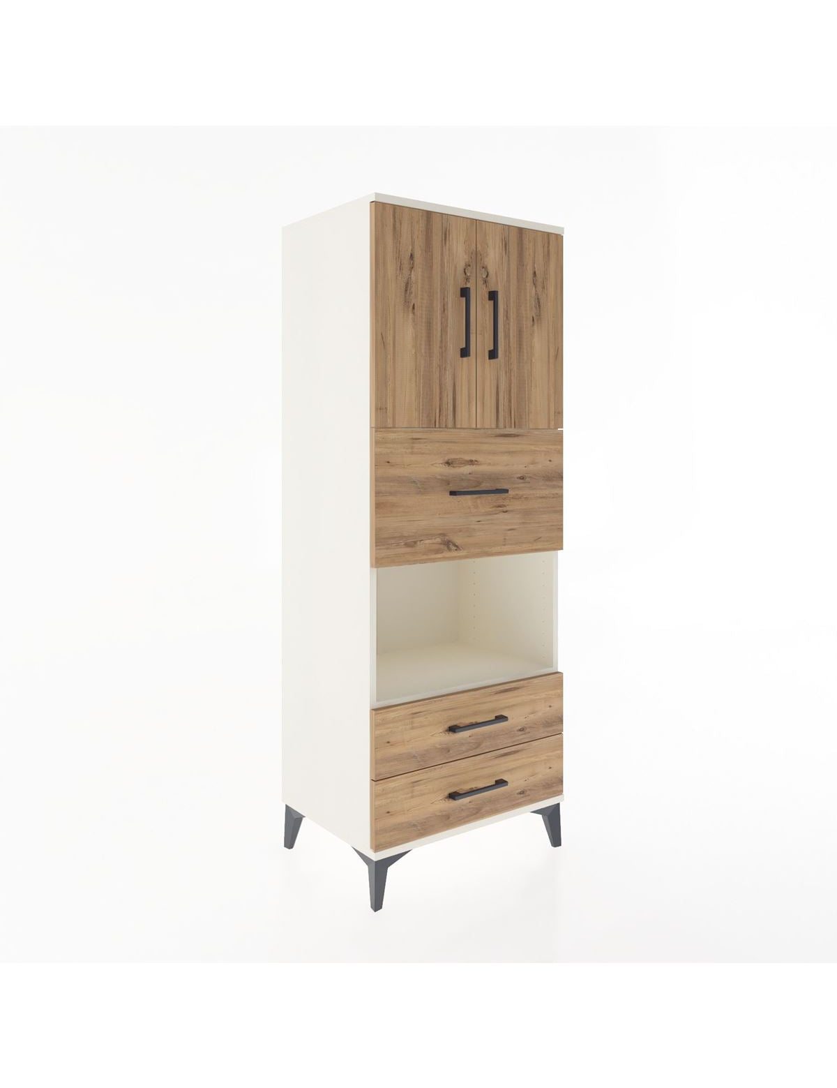 Hyperion Dolap 3 Raflı 3 Çekmeceli 2 Kapaklı 60x44x163 Aytaşı-Çam