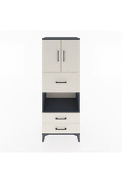 Hyperion Dolap 3 Raflı 3 Çekmeceli 2 Kapaklı 60x44x163 Antrasit-Aytaşı