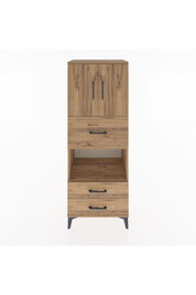 Hyperion Dolap 3 Raflı 3 Çekmeceli 2 Kapaklı 60x44x163 Çam-Çam