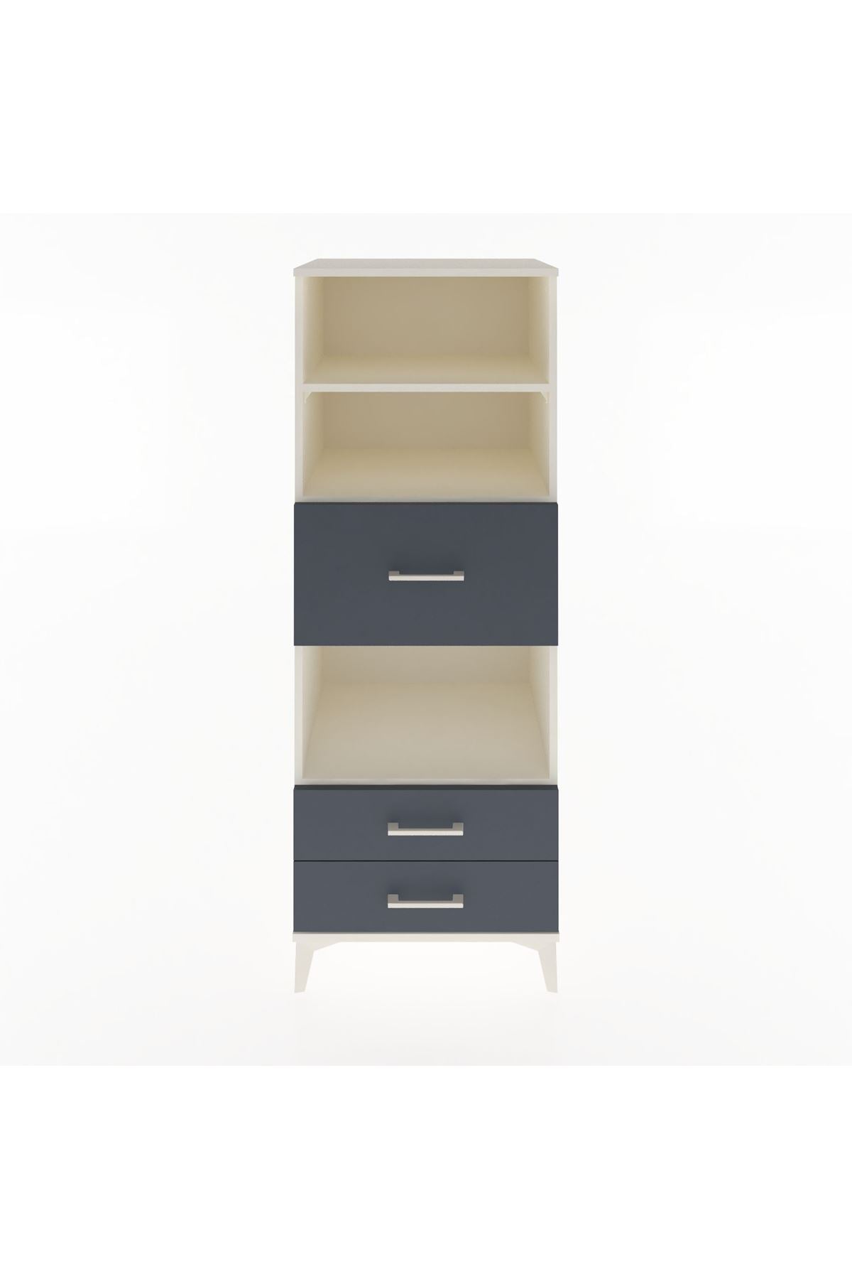 Hyperion Dolap 3 Raflı 3 Çekmeceli 60x44x163 Aytaşı-Antrasit