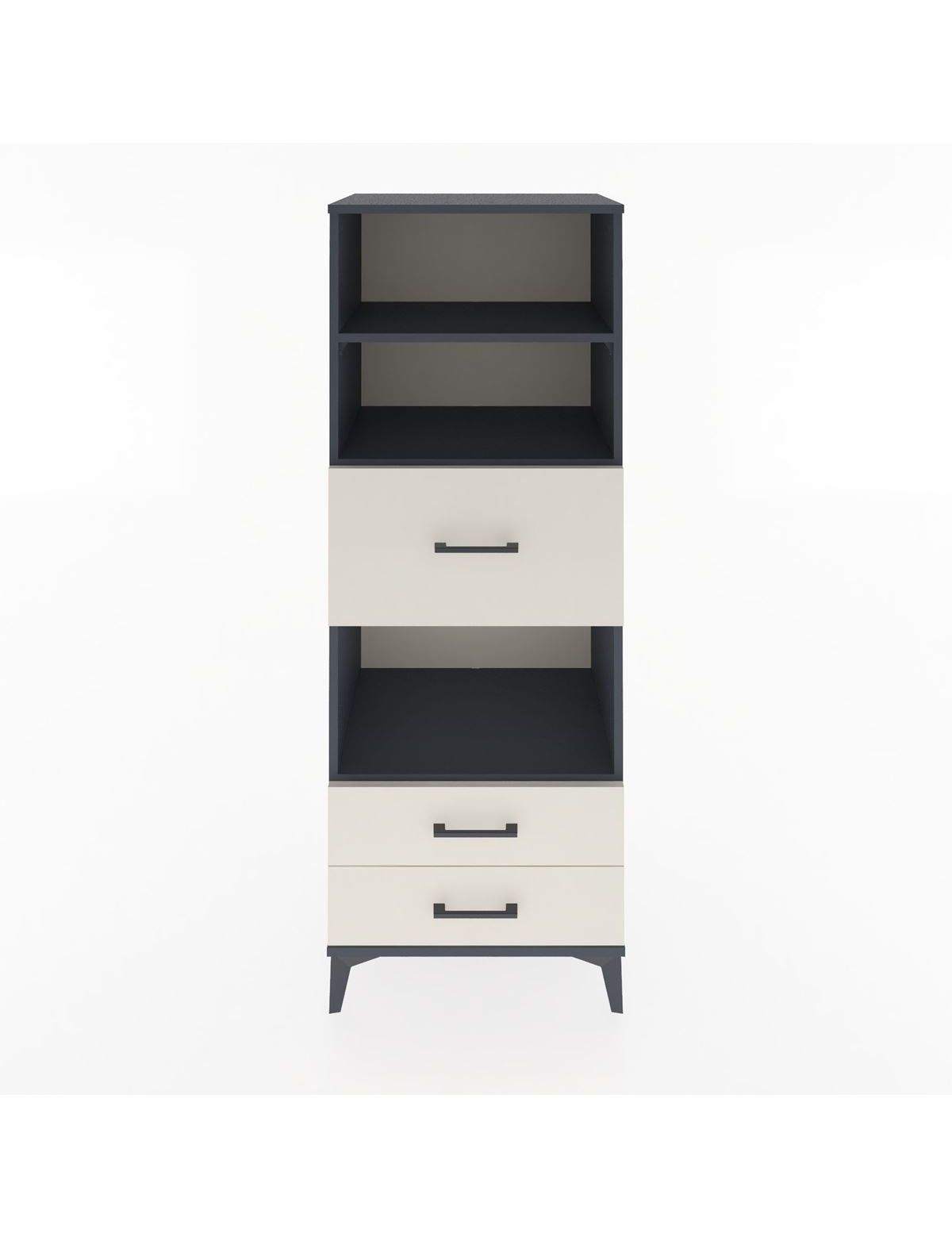 Hyperion Dolap 3 Raflı 3 Çekmeceli 60x44x163 Antrasit-Aytaşı