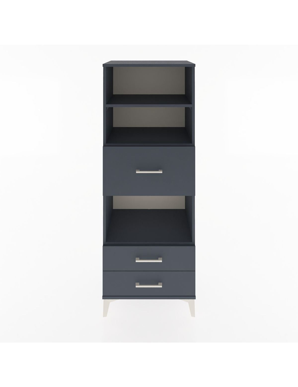 Hyperion Dolap 3 Raflı 3 Çekmeceli 60x44x163 Antrasit-Antrasit