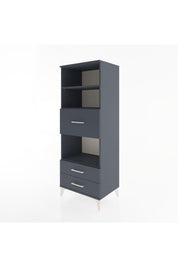 Hyperion Dolap 3 Raflı 3 Çekmeceli 60x44x163 Antrasit-Antrasit