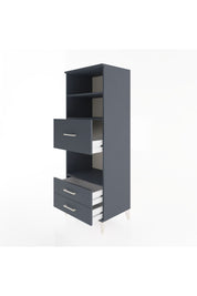 Hyperion Dolap 3 Raflı 3 Çekmeceli 60x44x163 Antrasit-Antrasit
