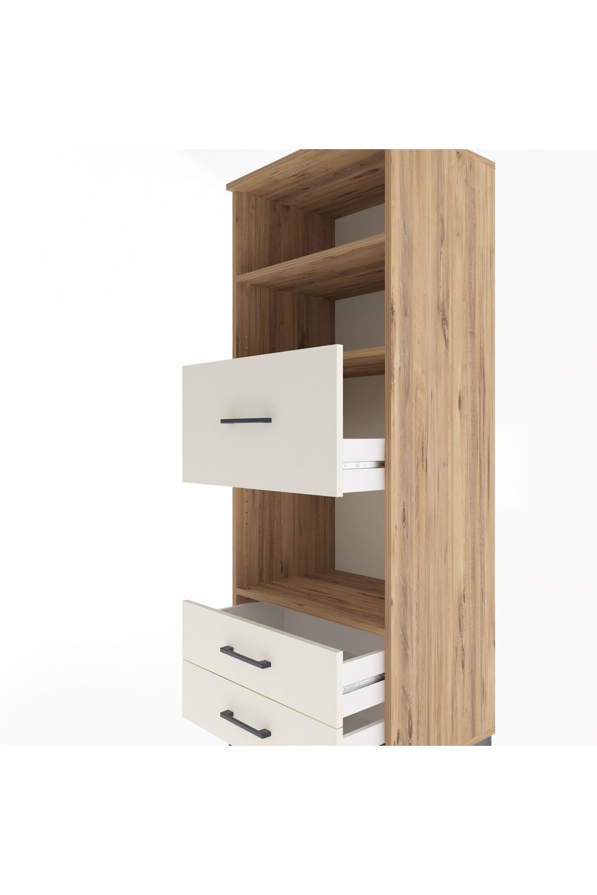 Hyperion Dolap 3 Raflı 3 Çekmeceli 60x44x163 Çam-Aytaşı