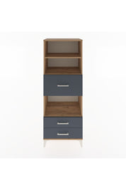 Hyperion Dolap 3 Raflı 3 Çekmeceli 60x44x163 Çam-Antrasit