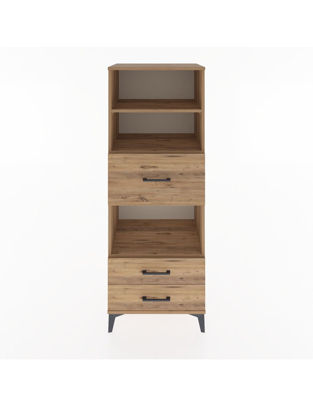 Hyperion Dolap 3 Raflı 3 Çekmeceli 60x44x163 Çam-Çam