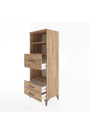 Hyperion Dolap 3 Raflı 3 Çekmeceli 60x44x163 Çam-Çam