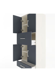 Hyperion Dolap 4 Raflı 2 Çekmeceli 4 Kapaklı 60x44x163 Aytaşı-Antrasit