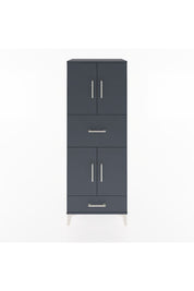 Hyperion Dolap 4 Raflı 2 Çekmeceli 4 Kapaklı 60x44x163 Antrasit-Antrasit
