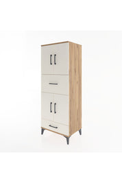Hyperion Dolap 4 Raflı 2 Çekmeceli 4 Kapaklı 60x44x163 Çam-Aytaşı