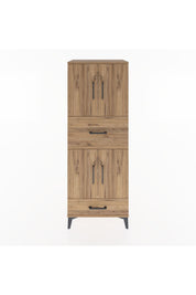Hyperion Dolap 4 Raflı 2 Çekmeceli 4 Kapaklı 60x44x163 Çam-Çam