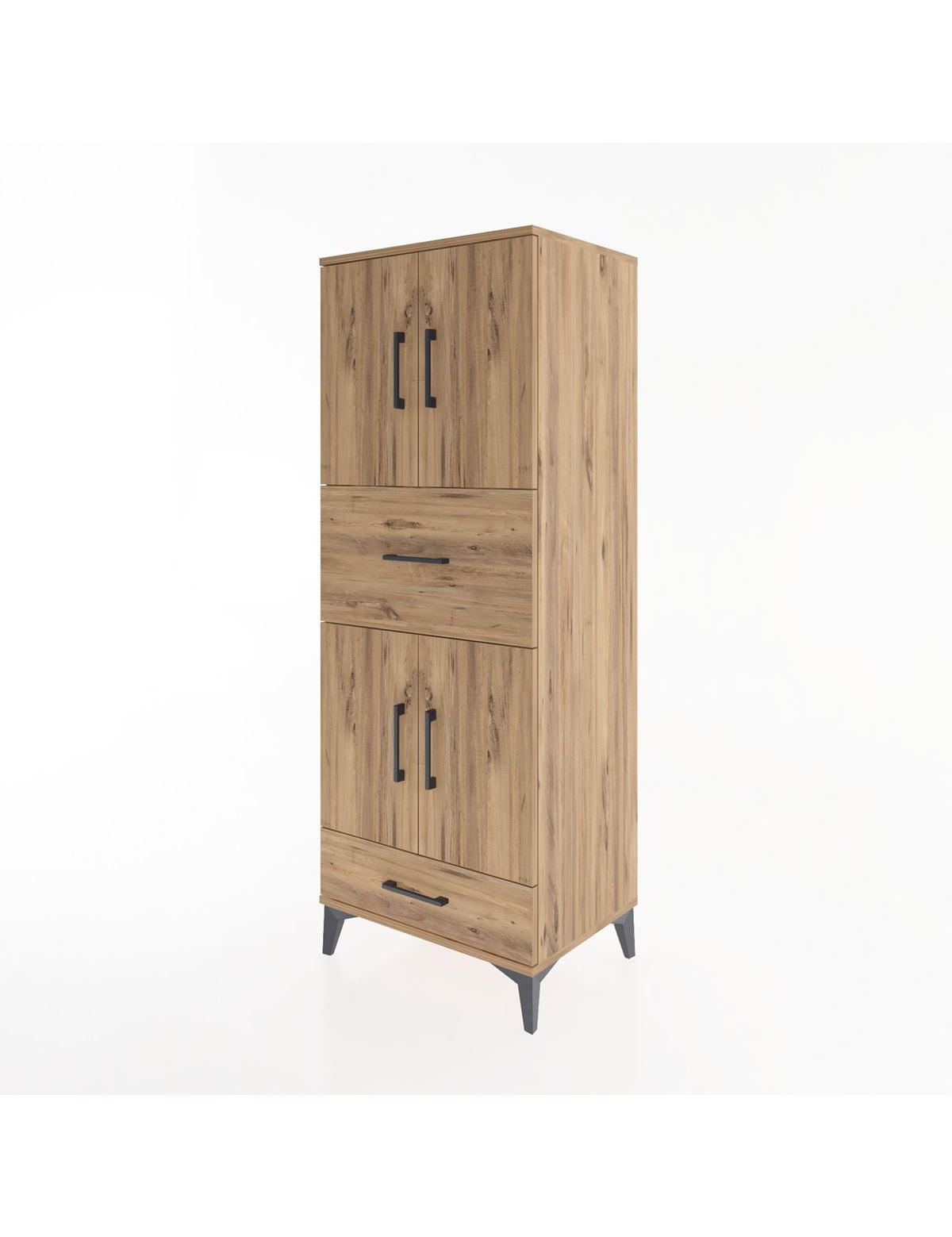 Hyperion Dolap 4 Raflı 2 Çekmeceli 4 Kapaklı 60x44x163 - S53M051V9B