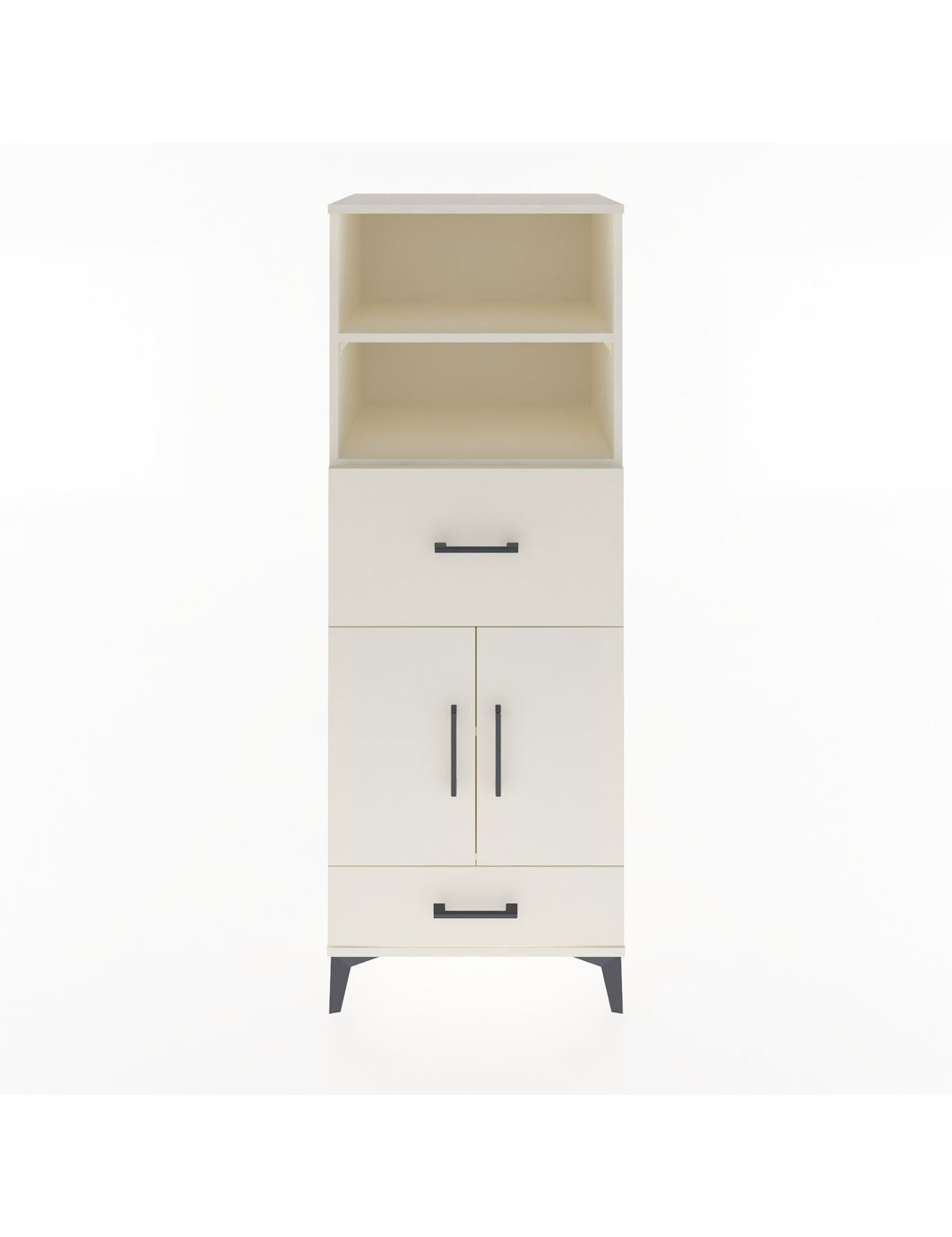 Hyperion Dolap 4 Raflı 2 Çekmeceli 2 Kapaklı 60x44x163 Aytaşı-Aytaşı