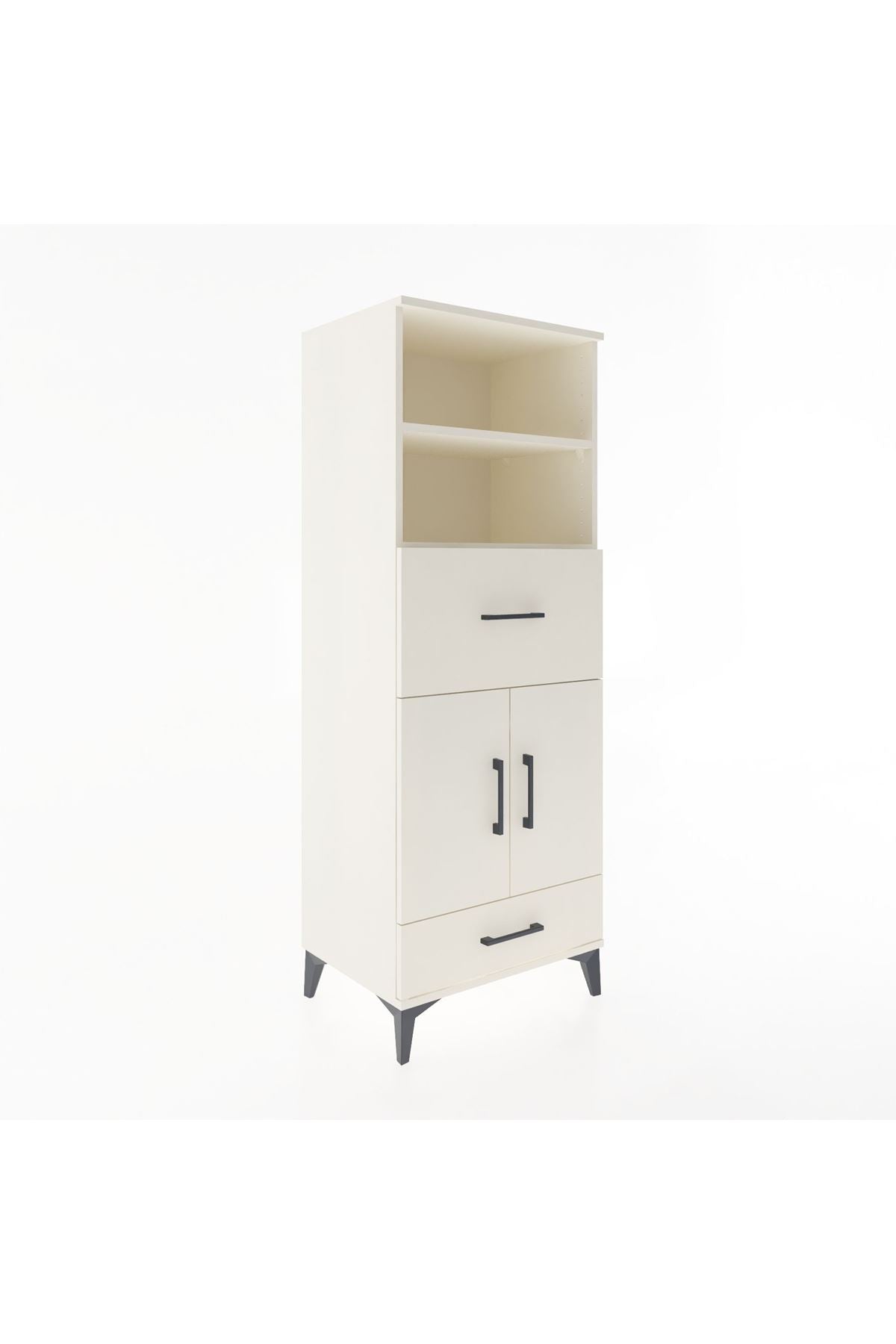 Hyperion Dolap 4 Raflı 2 Çekmeceli 2 Kapaklı 60x44x163 Aytaşı-Aytaşı