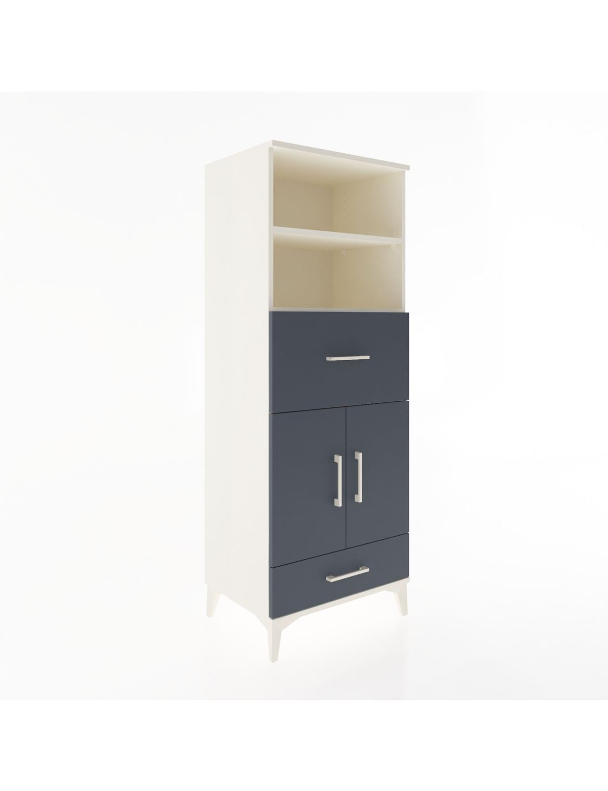 Hyperion Dolap 4 Raflı 2 Çekmeceli 2 Kapaklı 60x44x163 Aytaşı-Antrasit