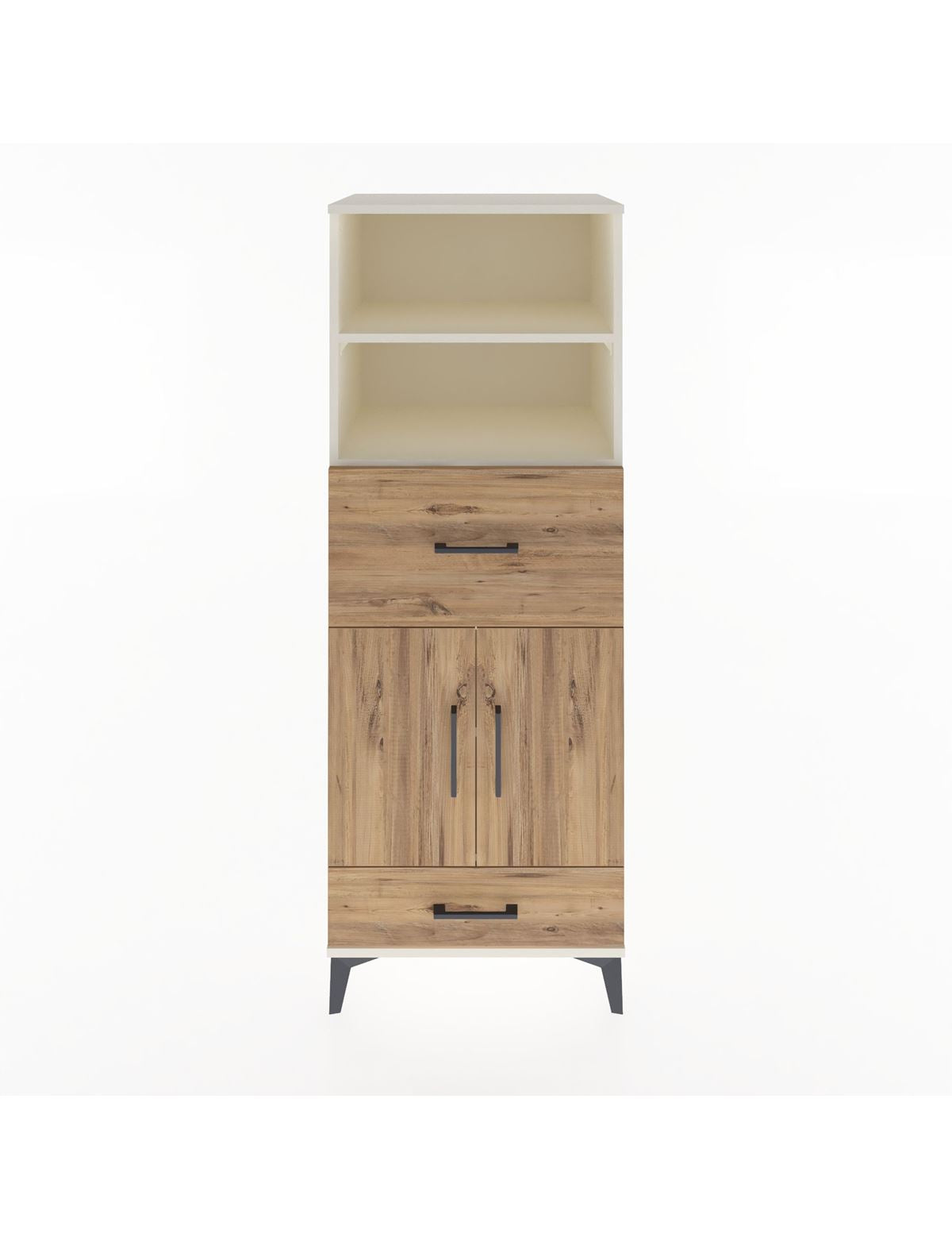 Hyperion Dolap 4 Raflı 2 Çekmeceli 2 Kapaklı 60x44x163 Aytaşı-Çam