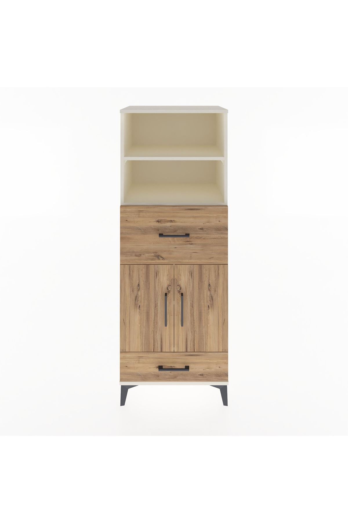 Hyperion Dolap 4 Raflı 2 Çekmeceli 2 Kapaklı 60x44x163 Aytaşı-Çam