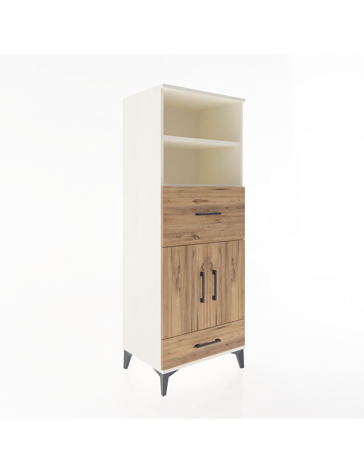 Hyperion Dolap 4 Raflı 2 Çekmeceli 2 Kapaklı 60x44x163 Aytaşı-Çam