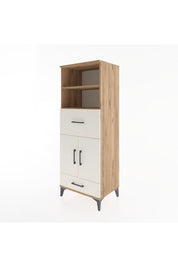 Hyperion Dolap 4 Raflı 2 Çekmeceli 2 Kapaklı 60x44x163 Çam-Aytaşı