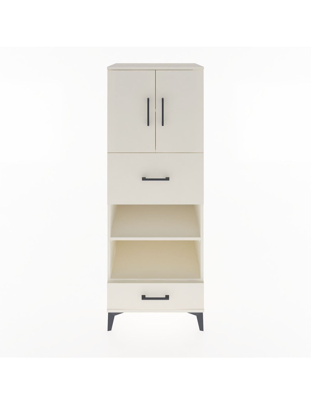 Hyperion Dolap 4 Raflı 2 Çekmeceli 2 Kapaklı 60x44x163 Aytaşı-Aytaşı