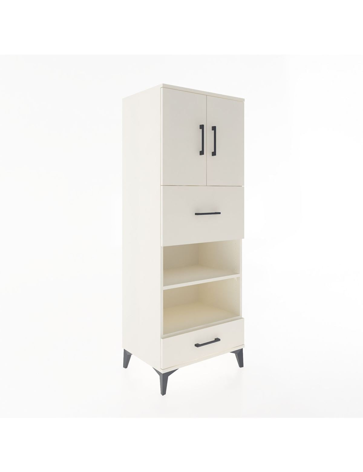 Hyperion Dolap 4 Raflı 2 Çekmeceli 2 Kapaklı 60x44x163 Aytaşı-Aytaşı