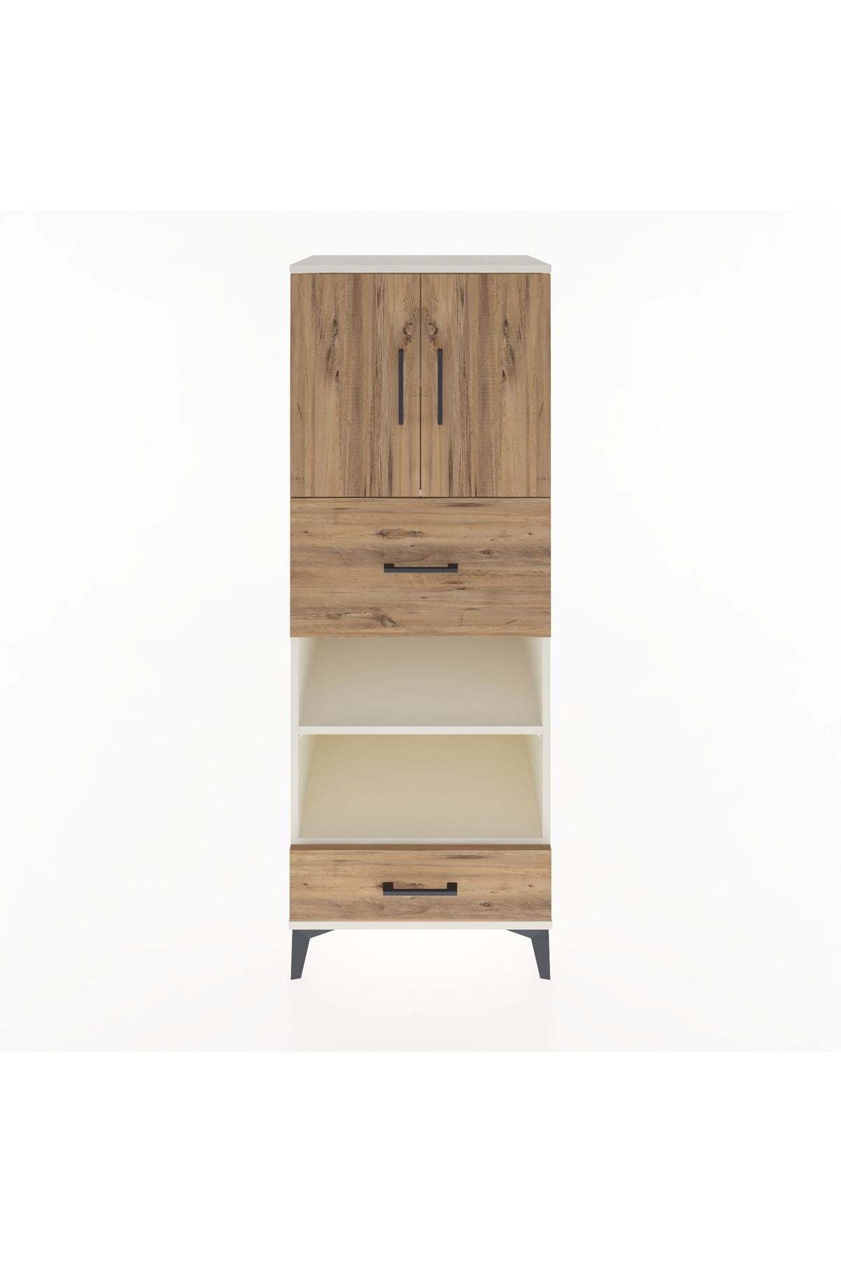 Hyperion Dolap 4 Raflı 2 Çekmeceli 2 Kapaklı 60x44x163 Aytaşı-Çam