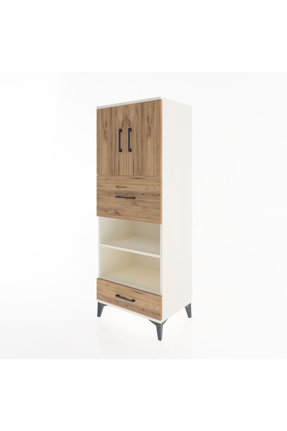 Hyperion Dolap 4 Raflı 2 Çekmeceli 2 Kapaklı 60x44x163 Aytaşı-Çam