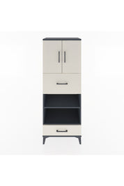 Hyperion Dolap 4 Raflı 2 Çekmeceli 2 Kapaklı 60x44x163 Antrasit-Aytaşı