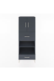 Hyperion Dolap 4 Raflı 2 Çekmeceli 2 Kapaklı 60x44x163 Antrasit-Antrasit