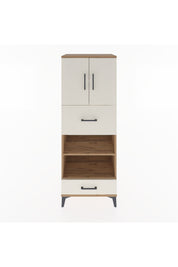 Hyperion Dolap 4 Raflı 2 Çekmeceli 2 Kapaklı 60x44x163 Çam-Aytaşı