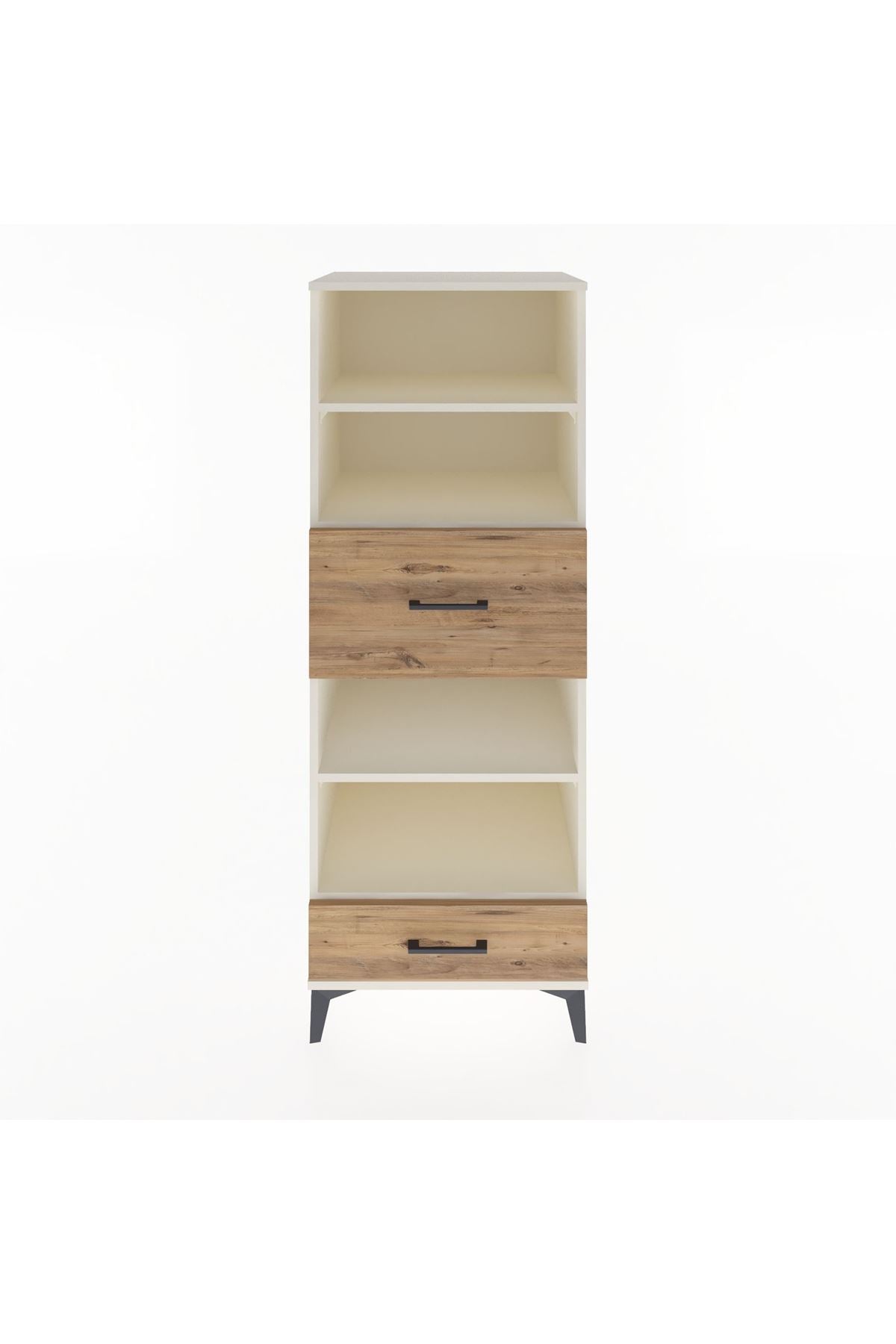 Hyperion Dolap 4 Raflı 2 Çekmeceli 60x44x163 Aytaşı-Çam