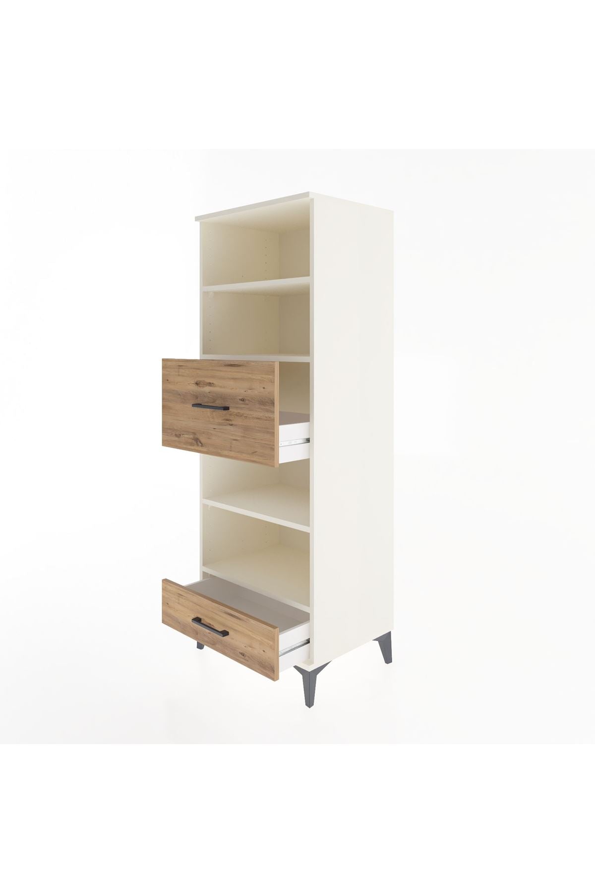 Hyperion Dolap 4 Raflı 2 Çekmeceli 60x44x163 Aytaşı-Çam