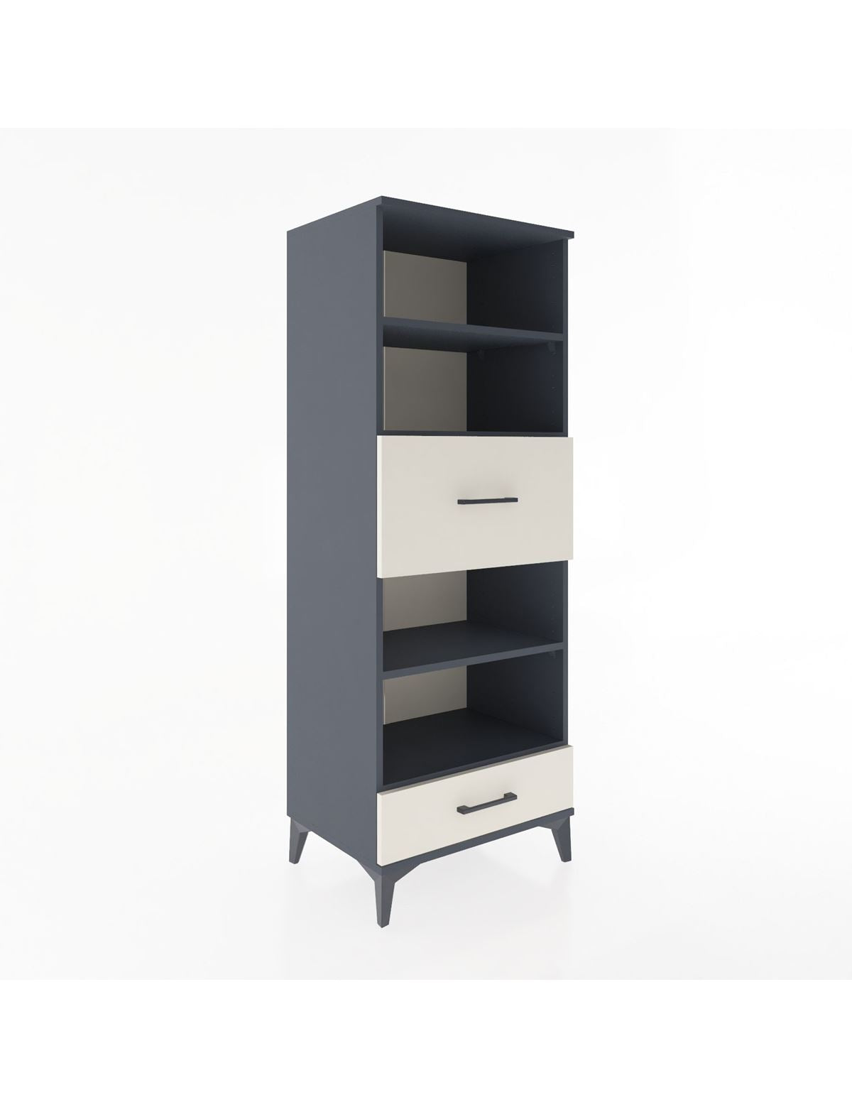 Hyperion Dolap 4 Raflı 2 Çekmeceli 60x44x163 Antrasit-Aytaşı