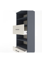 Hyperion Dolap 4 Raflı 2 Çekmeceli 60x44x163 Antrasit-Aytaşı